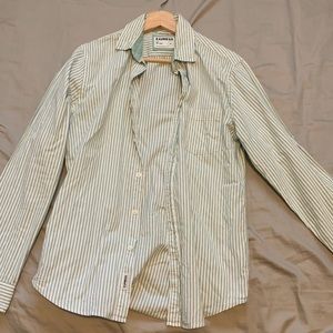 Express casual shirt (green and white)